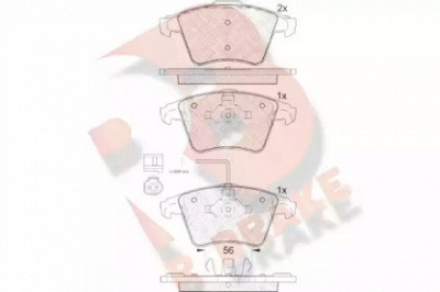 R BRAKE rb1778 -  Комплект тормозных колодок, дисковый тормоз
